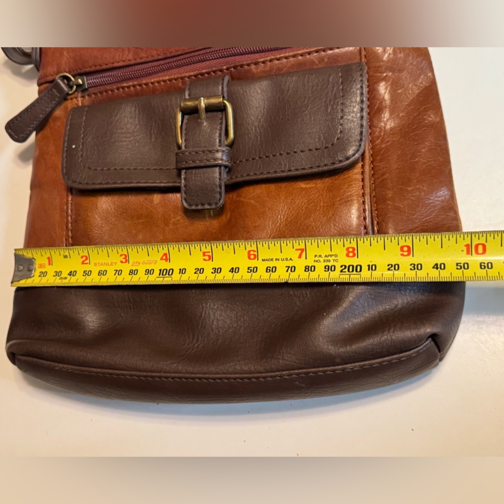 Stone & Co Retro Classic Brown Leather Purse / Crossbody Bag - Picture 12 of 13